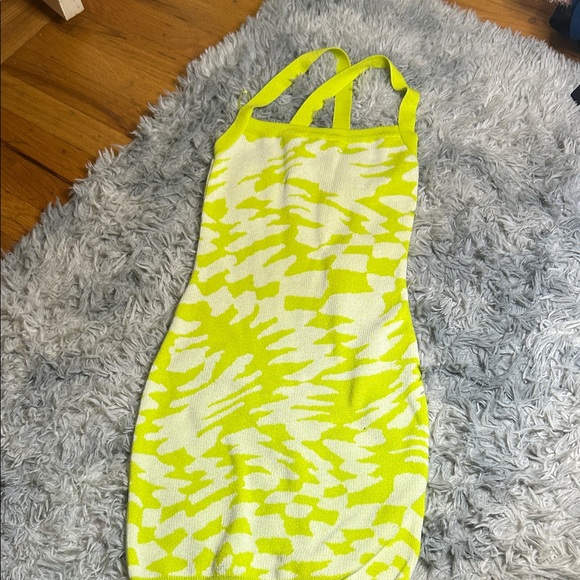 Fashion Nova Dresses & Skirts - Vibrant Yellow and White Patterned Dress